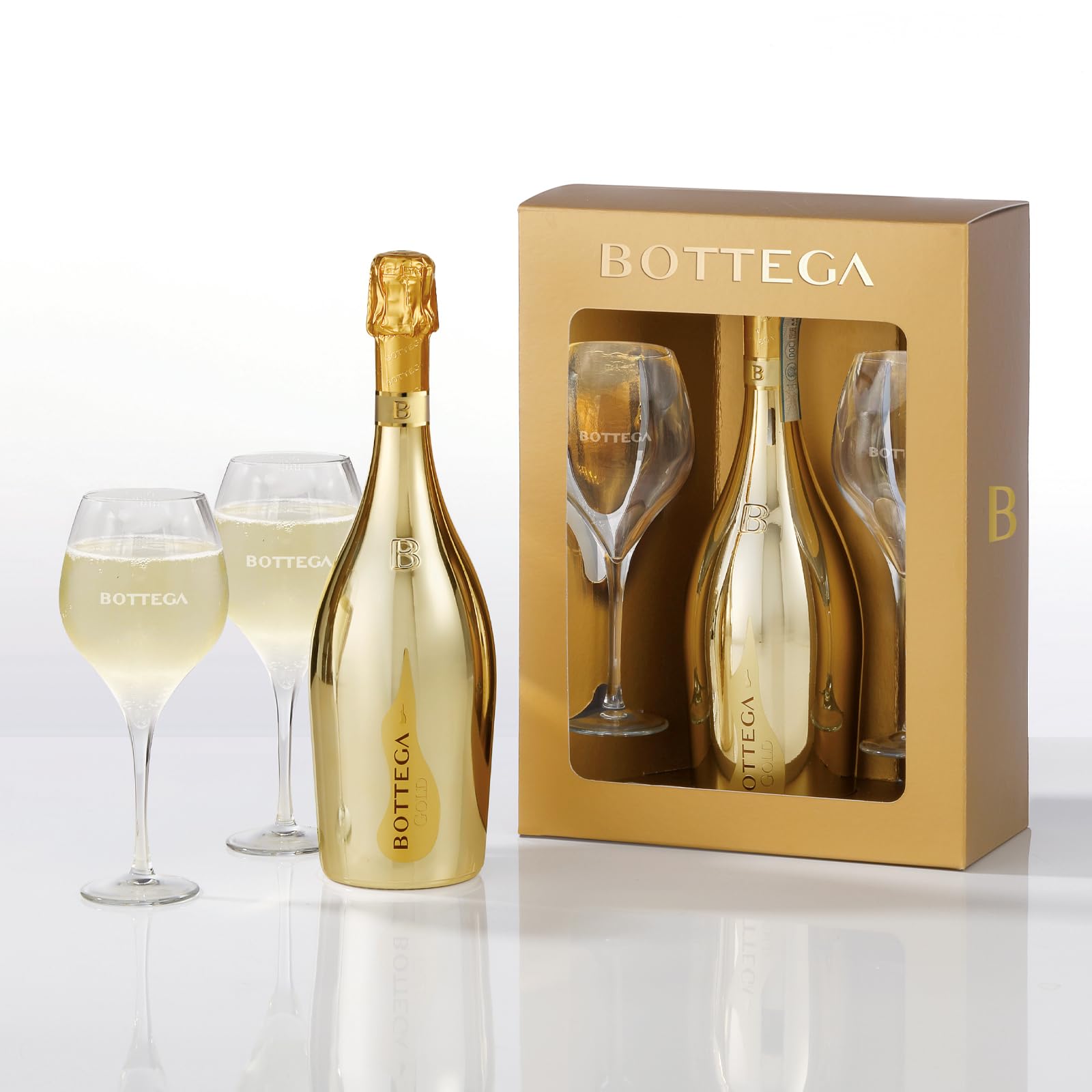 BOTTEGA GOLD PROSECCO SPUMANTE DOC + 2 TAURĖS